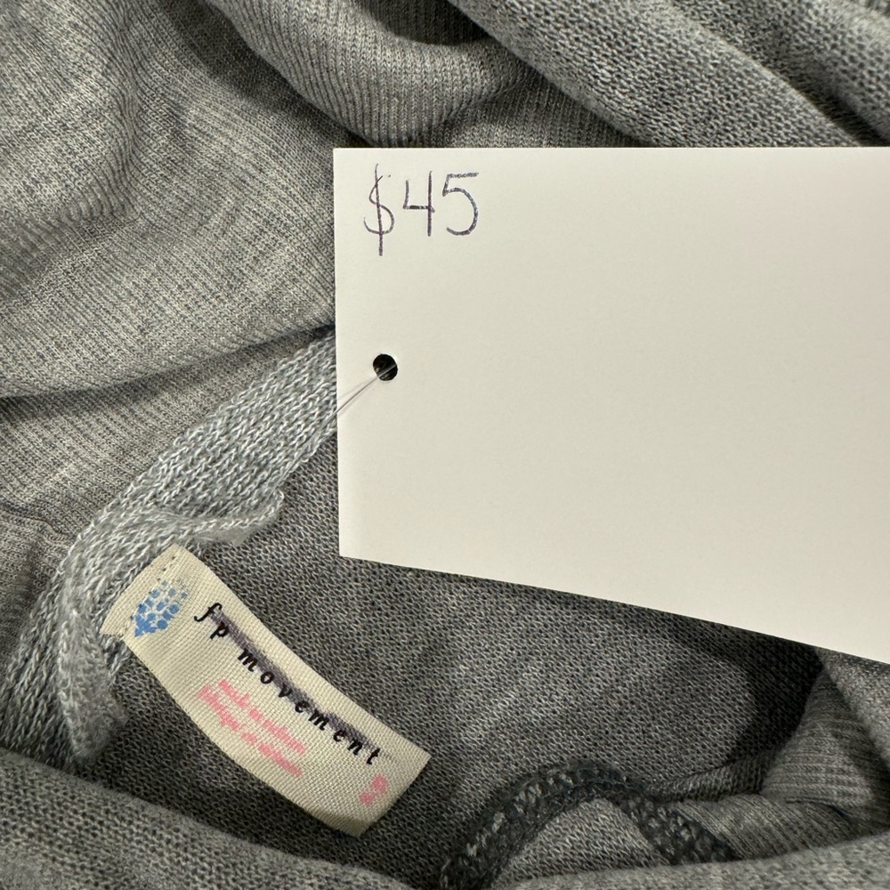 Free People Oversized Grey Hoodie Poncho - Picture 8 of 8